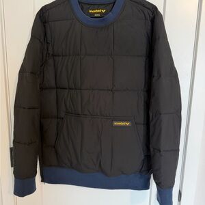 Snowbird Resort branded quilted down crewneck pullover